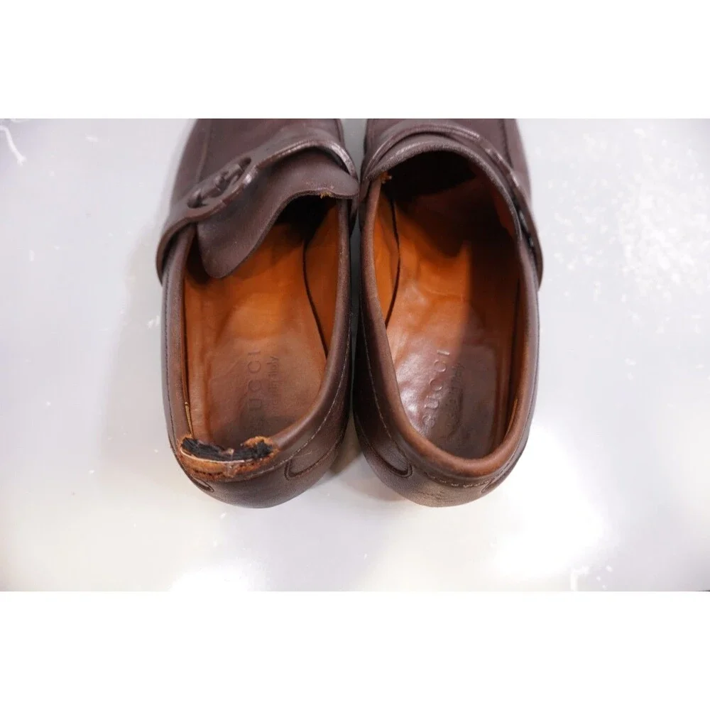 Authentic Gucci GG Donnie Brown Mens Leather Loafer US10 EU43.5 UK9.5 Read - Picture 7 of 9
